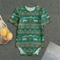 Polar Bear Knitted Pattern Print Men's Bodysuit