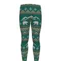 Polar Bear Knitted Pattern Print Men's Leggings