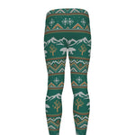 Polar Bear Knitted Pattern Print Men's leggings