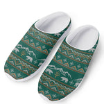 Polar Bear Knitted Pattern Print Mesh Casual Shoes