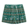 Polar Bear Knitted Pattern Print Mesh Shorts