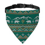 Polar Bear Knitted Pattern Print Over The Collar Dog Bandana