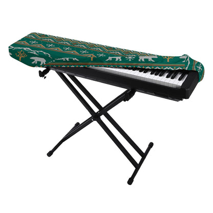 Polar Bear Knitted Pattern Print Piano Keyboard Cover