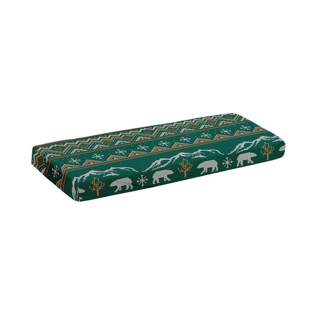 Polar Bear Knitted Pattern Print Piano Keyboard Cover