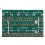 Polar Bear Knitted Pattern Print Placemat