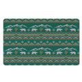 Polar Bear Knitted Pattern Print Polyester Doormat