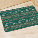 Polar Bear Knitted Pattern Print Polyester Doormat