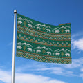 Polar Bear Knitted Pattern Print Polyester Flag