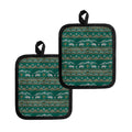 Polar Bear Knitted Pattern Print Pot Holders