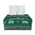 Polar Bear Knitted Pattern Print Rectangle Tissue Box Cover