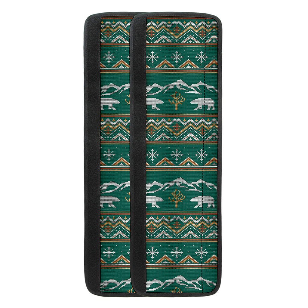Polar Bear Knitted Pattern Print Refrigerator Handle Covers