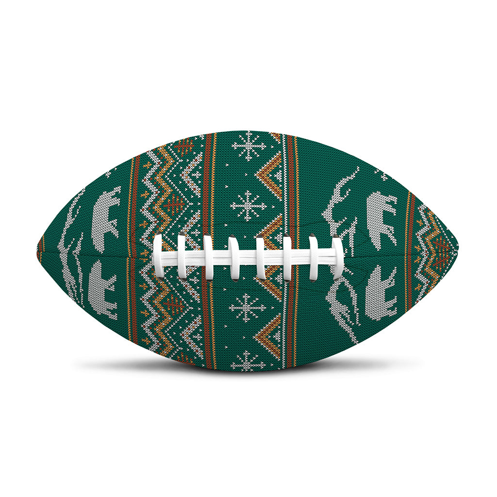 Polar Bear Knitted Pattern Print Rugby Ball