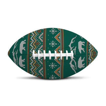 Polar Bear Knitted Pattern Print Rugby Ball