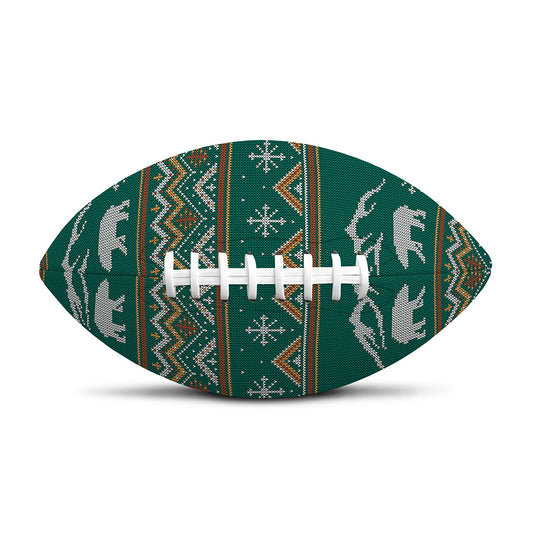 Polar Bear Knitted Pattern Print Rugby Ball