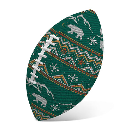 Polar Bear Knitted Pattern Print Rugby Ball