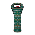 Polar Bear Knitted Pattern Print Single Neoprene Wine Tote