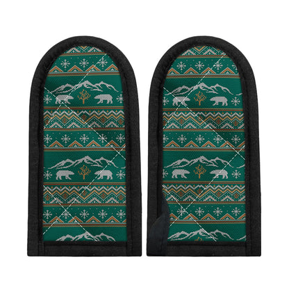 Polar Bear Knitted Pattern Print Skillet Handle Cover