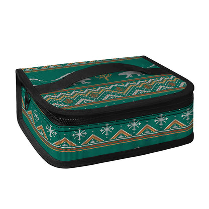 Polar Bear Knitted Pattern Print Small Lunch Bag