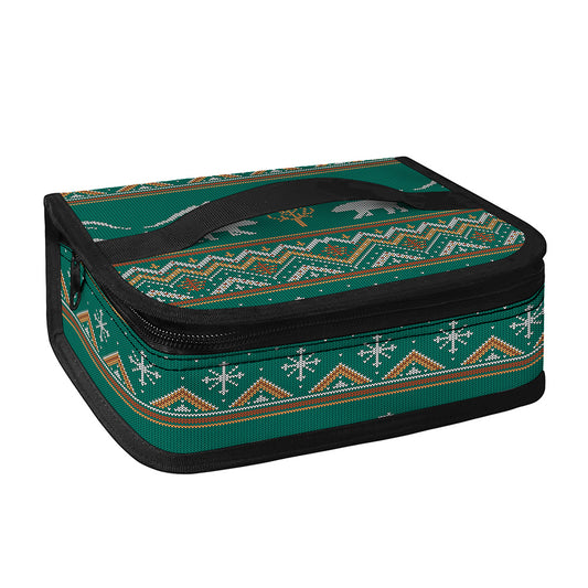 Polar Bear Knitted Pattern Print Small Lunch Bag