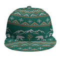 Polar Bear Knitted Pattern Print Snapback Cap