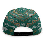 Polar Bear Knitted Pattern Print Snapback Cap