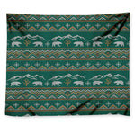 Polar Bear Knitted Pattern Print Tapestry