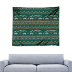 Polar Bear Knitted Pattern Print Tapestry