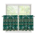 Polar Bear Knitted Pattern Print Tier Curtains