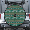 Polar Bear Knitted Pattern Print Tire Cover With Camera Hole