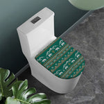 Polar Bear Knitted Pattern Print Toilet Lid Cover