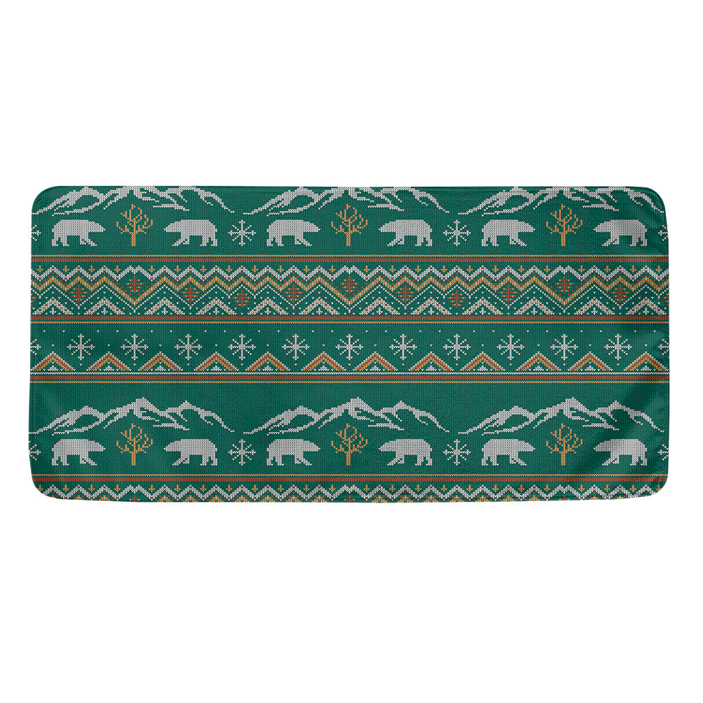 Polar Bear Knitted Pattern Print Towel
