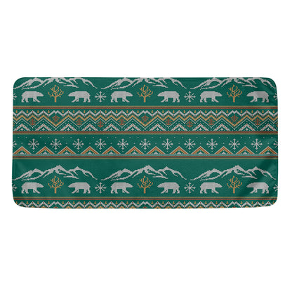 Polar Bear Knitted Pattern Print Towel
