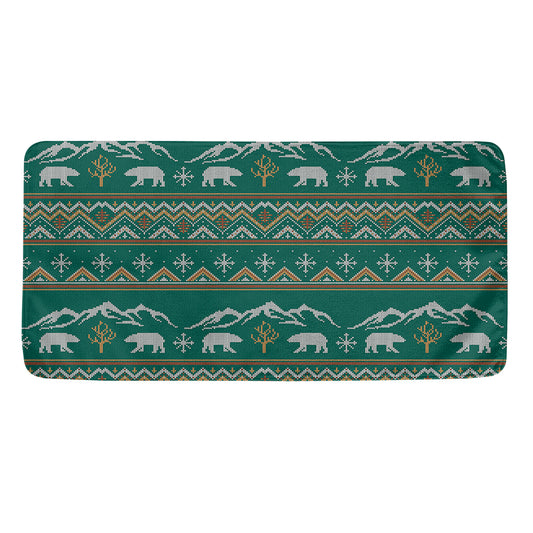 Polar Bear Knitted Pattern Print Towel