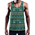 Polar Bear Knitted Pattern Print Training Tank Top