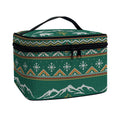 Polar Bear Knitted Pattern Print Travel Makeup Bag