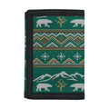 Polar Bear Knitted Pattern Print Trifold Wallet