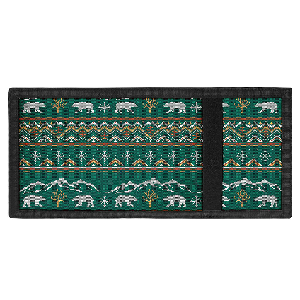 Polar Bear Knitted Pattern Print Trifold Wallet