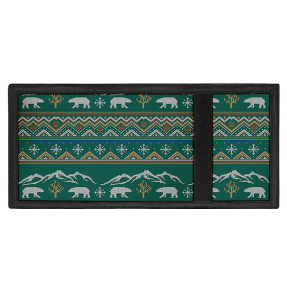 Polar Bear Knitted Pattern Print Trifold Wallet