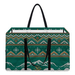 Polar Bear Knitted Pattern Print Utility Tote Bag
