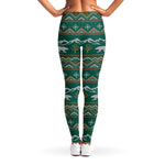 Polar Bear Knitted Pattern Print Women's Leggings