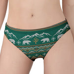 Polar Bear Knitted Pattern Print Women's Panties