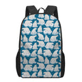 Polar Bear On Ice Pattern Print 17 Inch Backpack