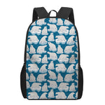 Polar Bear On Ice Pattern Print 17 Inch Backpack