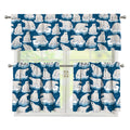 Polar Bear On Ice Pattern Print 3 Piece Kitchen Curtains
