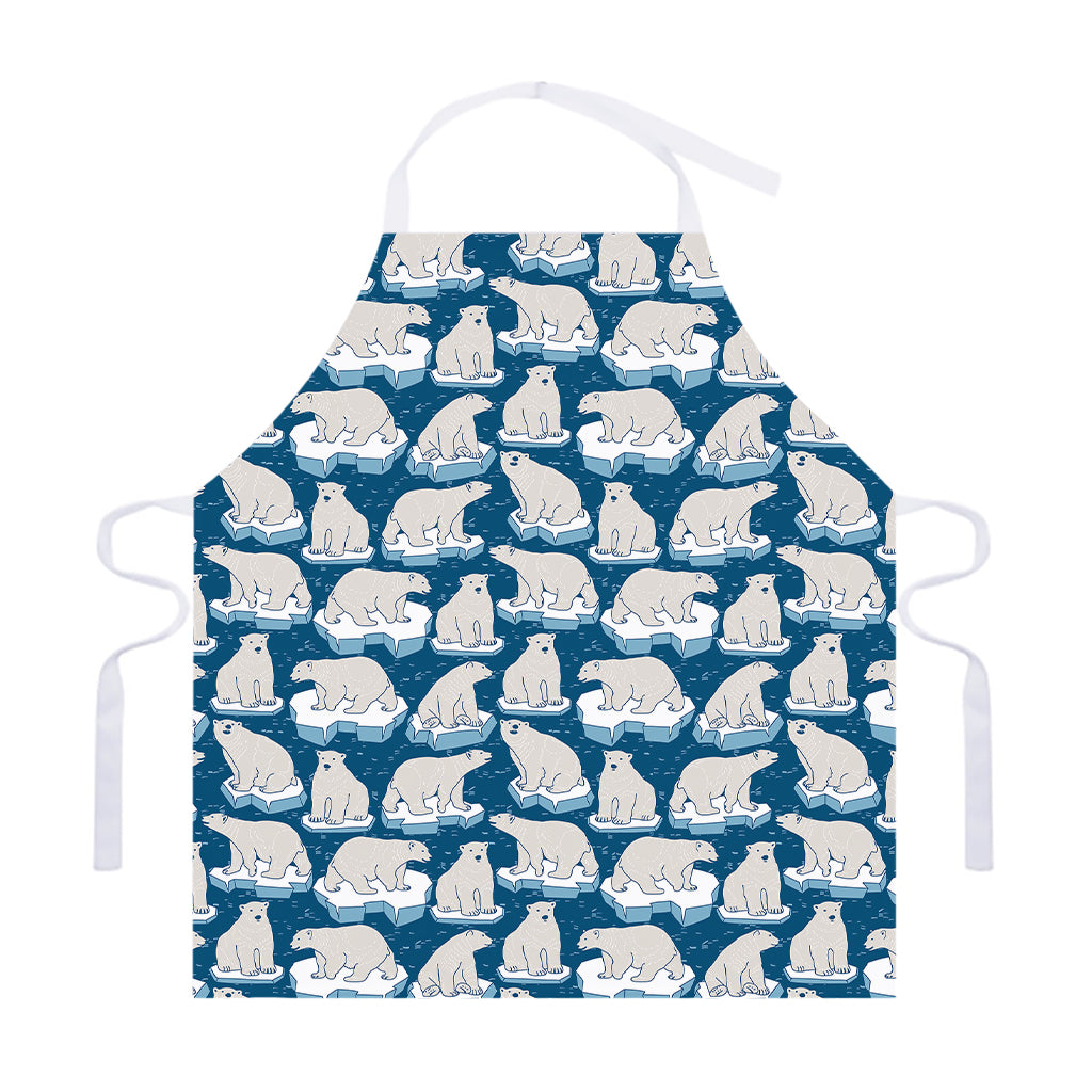 Polar Bear On Ice Pattern Print Adjustable Apron
