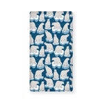Polar Bear On Ice Pattern Print Baby Crib Sheet