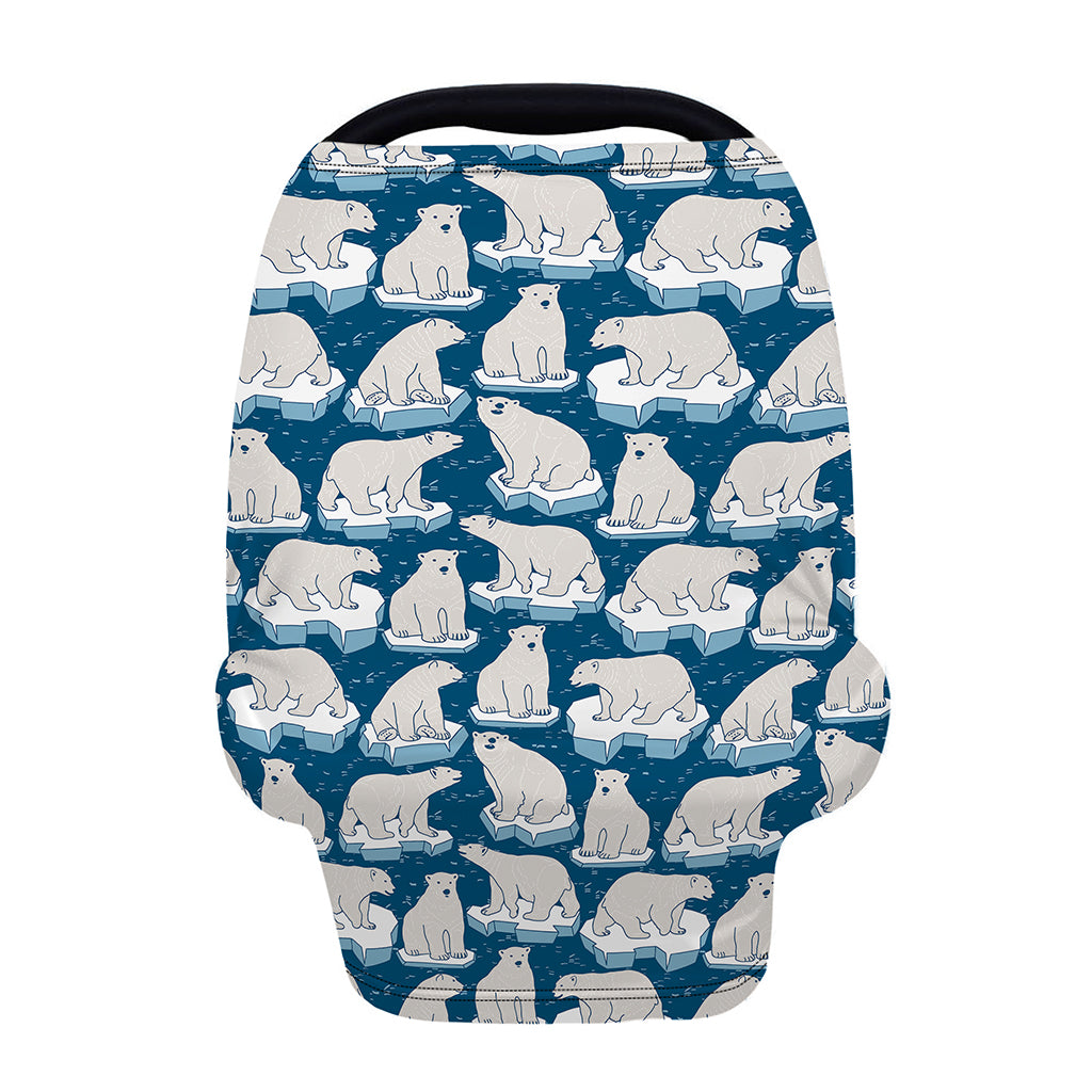 Polar Bear On Ice Pattern Print Baby Seat Cover