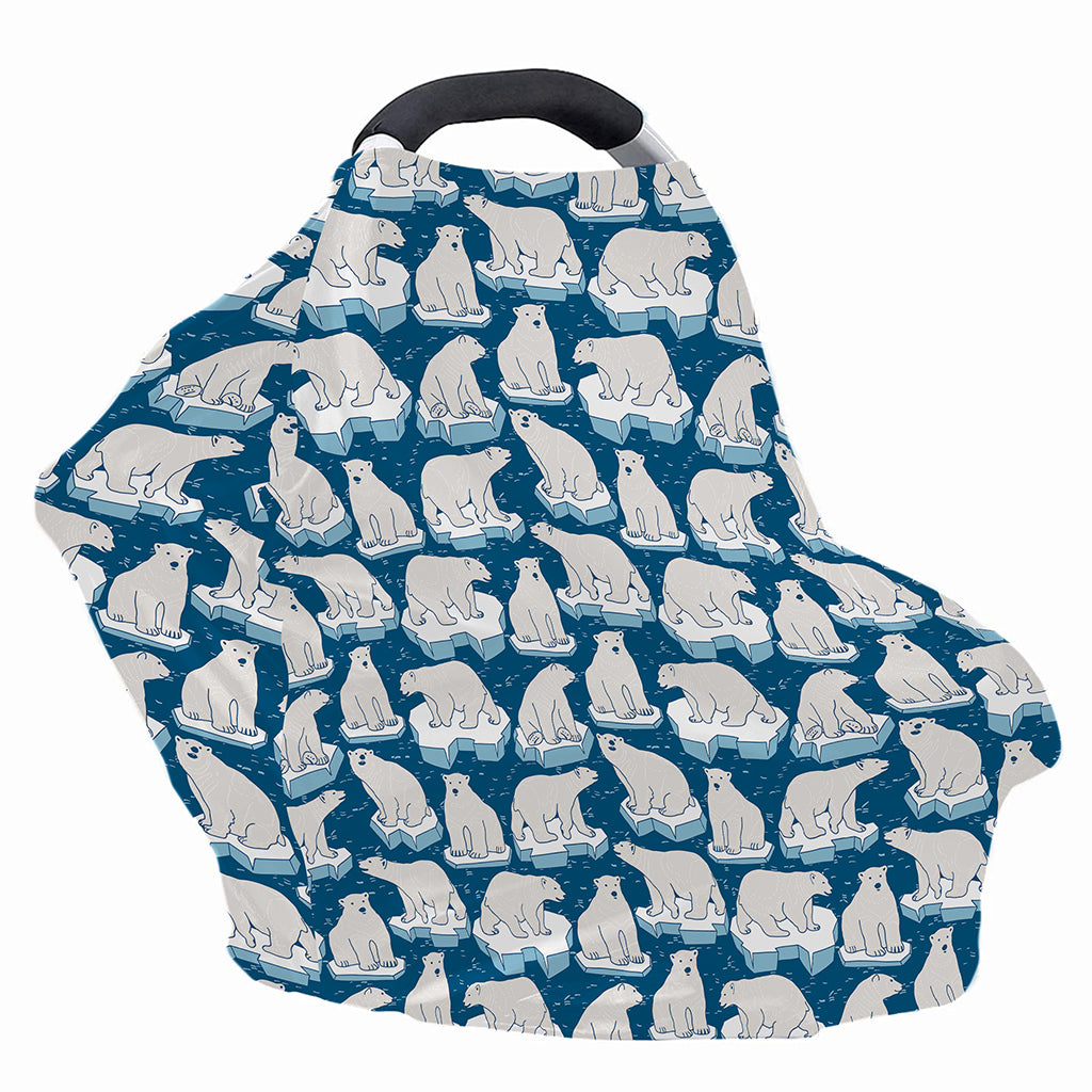 Polar Bear On Ice Pattern Print Baby Seat Cover