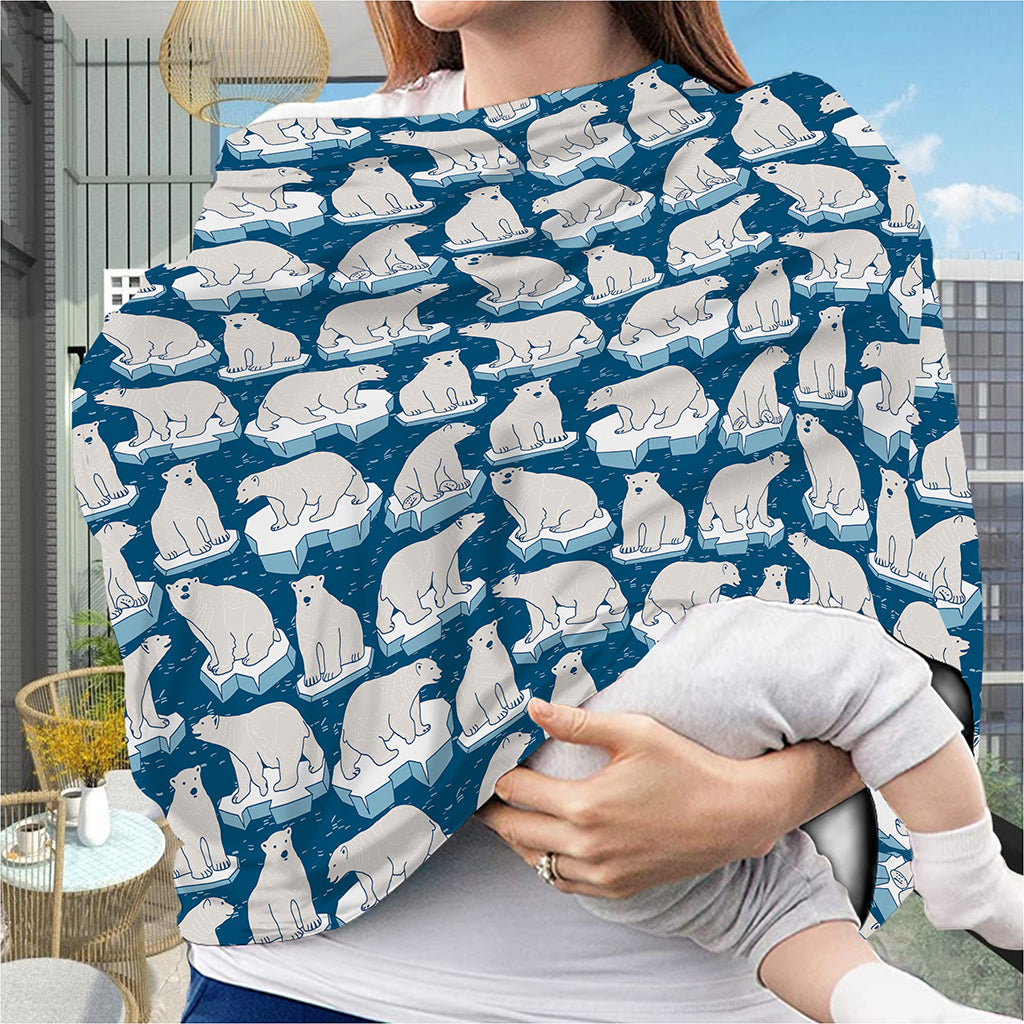 Polar Bear On Ice Pattern Print Baby Seat Cover