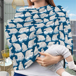 Polar Bear On Ice Pattern Print Baby Seat Cover